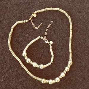 Matching necklace and bracelet